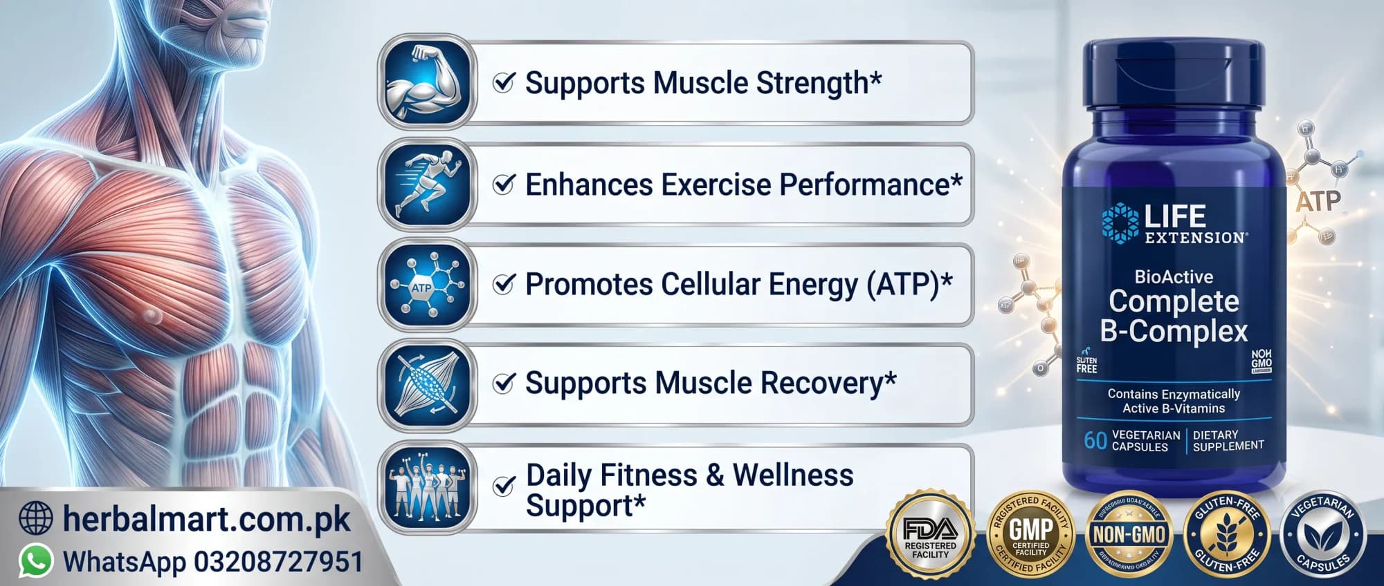 Life Extension, Creatine 120 Capsules - key benefits
