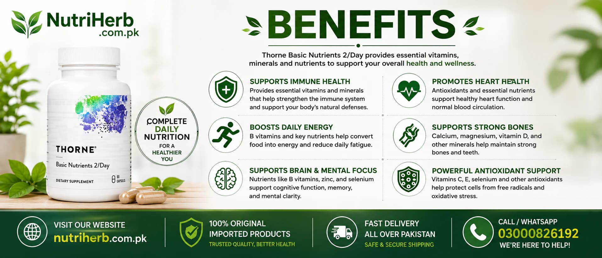Thorne Basic Nutrients 2/Day Capsules - key benefits