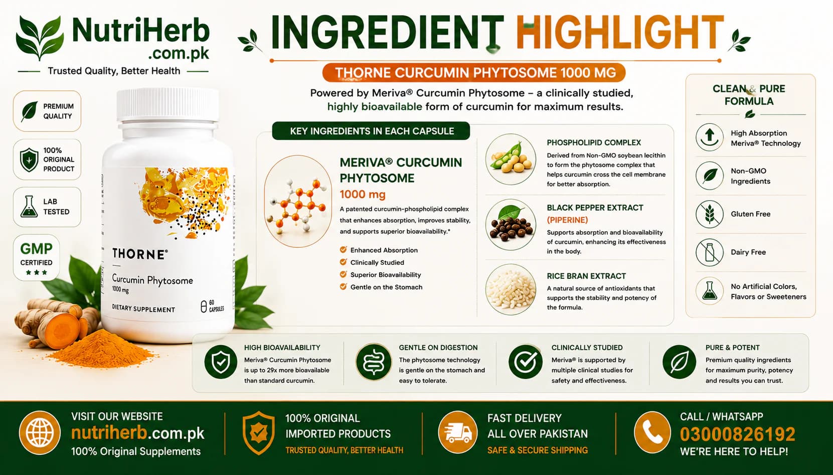 Thorne Curcumin Phytosome 500mg Capsules - key ingredient