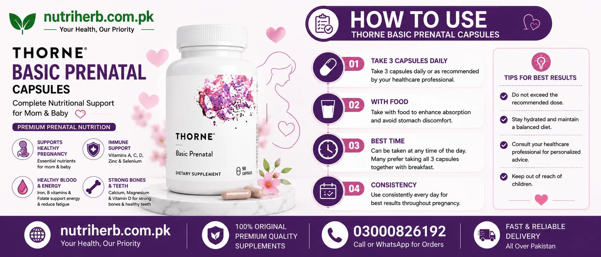How to use Thorne Basic Prenatal Capsules