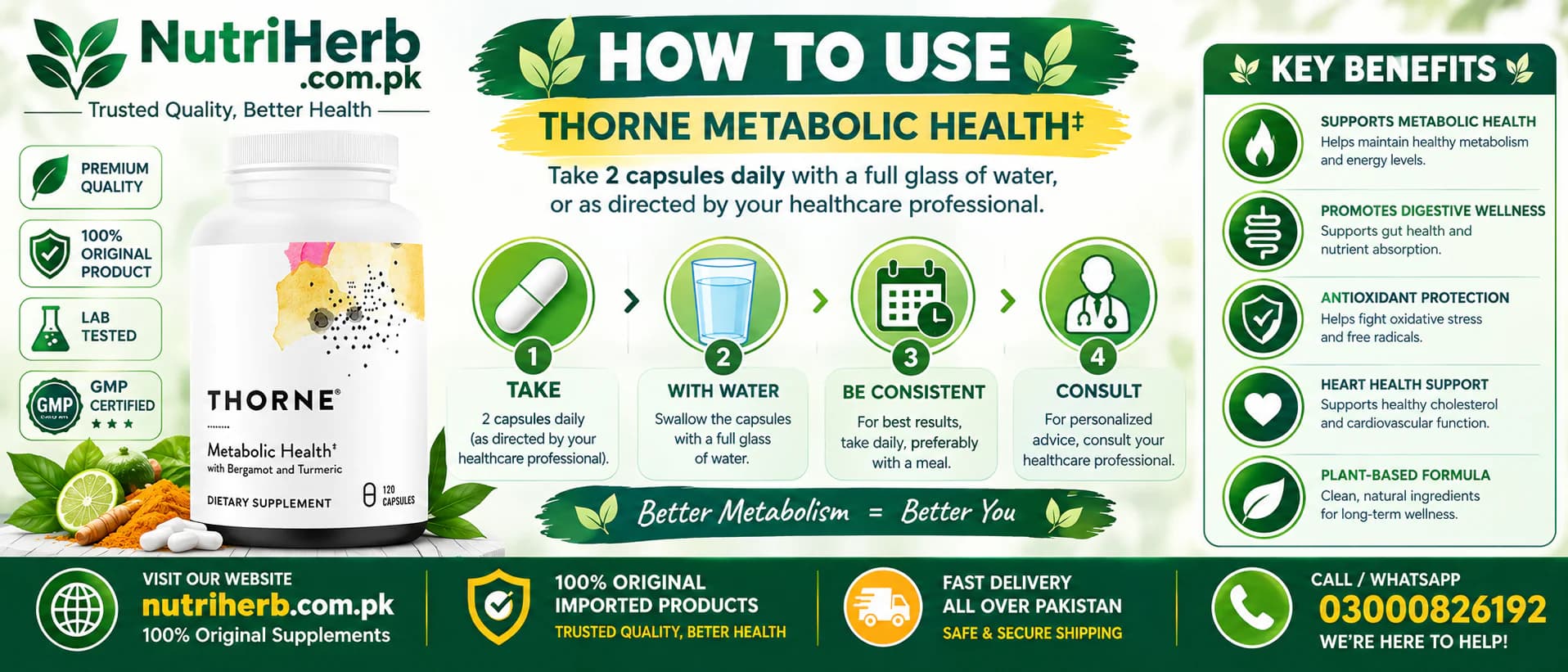 How to use Thorne Metabolic Health Capsules
