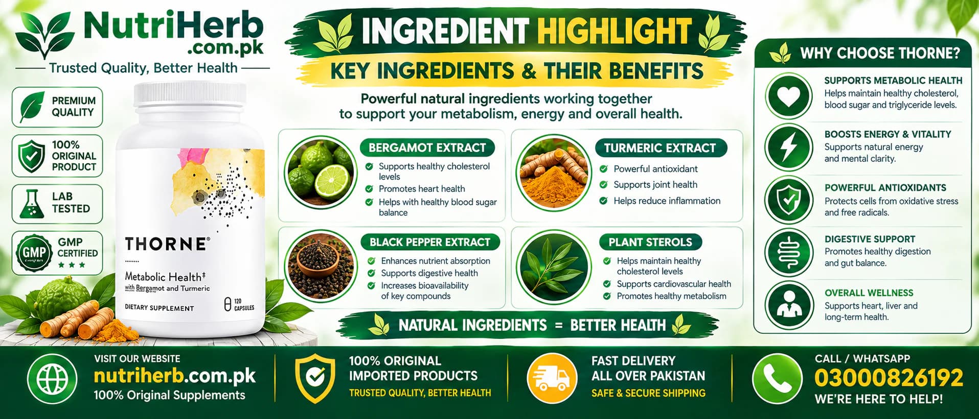Thorne Metabolic Health Capsules - key ingredient